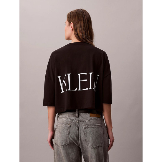 Calvin Klein Γυναικεία κοντομάνικη μπλούζα Cropped Graphic Logo T-shirt